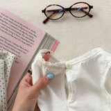 MQTIME  -  Summer New Girls Sleeveless Shirts Baby Girl Thin Cotton Lace Vest Children Loose Casual Tops Infant Blouse Kids Clothes
