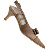MQTIME  -  Bow Hollow High Heels Summer New Pointed Thin Heel Silk Toe Cap Women's Sandals