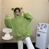 MQTIME  -  Autumn Winter Women Hoodies Solid Color Thicken Warm Jackets Casual Hooded Coats Zipper Sweatershirt Female Lamb Wool Outerwear