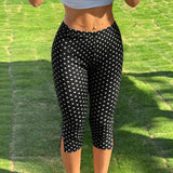 MQTIME  -  New Women's Y2K Street Style Black Slim-fit Cropped Pants