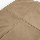 MQTIME  -  Fall Winter Vintage Suede Skirt New Women's Split Brown Long Skirts High Street Office Lady Elegant High Waist Slim Dress