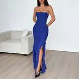 MQTIME  -  Elegant Spaghetti Strap Solid Dress Women Summer Fashion Strapless Bodycon Casual Boho Beach Party Dresses Robe Femme  Vestidos