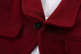 MQTIME  -  2Piece Spring Fall Boys Outfit Set Korean Fashion Gentleman Suit Red Tie Coat+Pants Newborn Clothes Baby Luxury Clothing BC1762