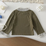 MQTIME  -  Spring Children Girls 2PCS Clothes Set Loose Floral Print Spliced Tassel Kids Girls Sling Dress Suits Girl Lace Undershirt