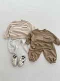  MQTIME  -  Autumn New Children Long Sleeve Sweatshirt Solid Boys Girls Cotton Loose Pullover Kids Casual Pocket Tops Baby Clothes