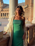 MQTIME  -  Pleated Shawl Tassels Patchwork Midi Dress Women Sleeveless Backless Evening Holiday Street Dresses Chic 2025 Summer Lady Robe