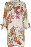 MQTIME  -  Summer New Beach Cover Ups Floral Printed Button Down Sundress Bikini Swimwears Femme Oversized Beachwear Mujer