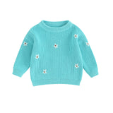 MQTIME  -  Winter Autumn New Baby Boys Girls Sweater Long Sleeve Cute Flower Knit Clothes Newborn Knitwear Pullover Top For Infant