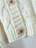 MQTIME  -  Colorful long sleeved button sweater cardigan for autumn and winter, soft and sticky thick thread thin women's knitted sweater