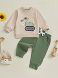 MQTIME  -  Baby Girl Winter Outfit Pink Floral Print Hooded Jacket and Fleece Lined Leggings Set with Pom Pom Hat 3 Piece Set