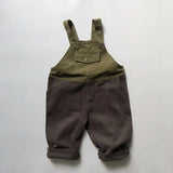 MQTIME  -  Spring Korean Style Baby Boys Suspenders Pants Patchwork Casual Toddlers Kids Loose Straps Trousers