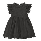 MQTIME  -  Girls Dress Lace Hollow out Children Wedding Dress Ruffle Sleeve Kid Party Princess Elegant Costume Baby Clothes Autumn A477