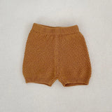 MQTIME  -  New Baby Clothing Knitted Sweater Thin Tank Top Open Button Top+Shorts 2-piece Set for Boys and Girls