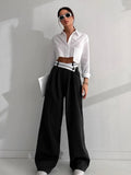 MQTIME  -  Summer Spring Women Wig Leg Oversized Harem Pants Trousers Streetwear High Waist Loose Fit Baggy Pants Cargo