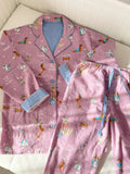 MQTIME  -  Floral Print Cotton Pajamas Long Sve Women's Home Clothes Set Spring Autumn Large Size Sweet Sle Spwear Ensemble
