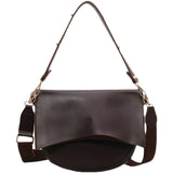 Mqtime Korean Version Vintage Women Shoulder Bag  New Trend Fashion Broadband Handbag Light Luxury Texture Premium Crossbody Bag