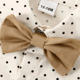 MQTIME  -  Boy Formal Clothing Outfit Party Bow Tie Children Toddler Birthday Dress Suits 1-6Y Gentleman Shirt+ Pant Boy Suit Clothes