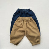  MQTIME  -  Autumn New Children Loose Denim Trousers Cotton Girls Solid Harem Pants Boys Casual Pants Kids Vintage Jeans Baby Clothes