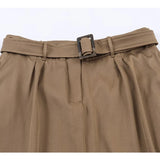  MQTIME  -  Women Leisure Skirts Spring Summer New Fashion Solid Color Mini Skirts For Women Elegant High Waist Khaki Skirts