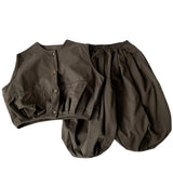 MQTIME  -  Boys Suit Spring and Summer New Childrens Clothes Boys Baby Western Loose Mori Vest Pants Two-piece Set Simple Daily