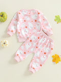 MQTIME  -  Adorable Infant Girl Halloween Costume Witch Cat Print Hooded Jacket and Leggings 2 Piece Set for Fall Festivities