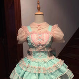 MQTIME  -  Handmade Girls Birthday Lolita Dress Trailing Princess Adult Party Dress Women Wedding High Quality Dress Photography Clothes