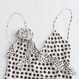 MQTIME  -  Women's Polka Dot Layered Decorative Satin Sleeveless Suspender Dress Ruffle Slim Chic Party Dress Fashion Female Clothing 2025
