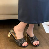 MQTIME  -  High Heels Sexy Ladies Ladies Dress Shoes Italian Women Shoes Decorated with Rhineston Plus Size Women Shoes 42 Heels Women