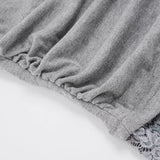  MQTIME  -  Women's Sexy Deep V Neck Wrap Top Lace Trim Long Sleeve Blouse Casual Slim Fit Ruched Tunic Shirt Elegant Bell Sleeve Early Fall