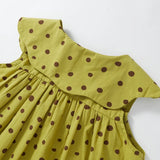 MQTIME  -  Summer Girls Boutique Clothes Korean Cute Doll Collar Dot Sleeveless Princess Toddler Dress Baby Dresses Kids Clothing BC2146