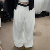 MQTIME  -  Casual Outing Commuting Wear High Waist Jeans Brand New Condition Cotton Fabric Daily Commuting Outfit Hot Girl Style