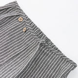  MQTIME  -  Children's Retro Striped Cotton And Linen Pant Spring Autumn New Japanese Boys And Girls Casual Loose Wide-Leg Pants WTP122
