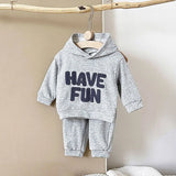 MQTIME  -   New Spring Baby Clothes Set Cute Letter Thin Style Kids Hoodie Suit Infant Girls Loose Leisure Outwear 2PCS