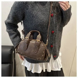 MQTIME  -  Vintage Y2K Aesthetic Fashion Mini PU Leather Rivet Buckle Crossbody Bag Shoulder Bags HandBag Purse Woman Bags