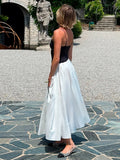  MQTIME  -  Skirt Spring and Summer New Women's Solid Color Pleated Waist Swinging Holiday Style Skirt Umbrella Skirt