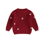 MQTIME  -  Winter Autumn New Baby Boys Girls Sweater Long Sleeve Cute Flower Knit Clothes Newborn Knitwear Pullover Top For Infant