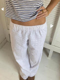 MQTIME  -  Women Summer Kawaii Y2K Eyelet Embroidery Wide Leg Pants Elastic High Waisted Palazzo Loungewear Pants Causal Loose Trousers