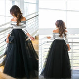  MQTIME  -  Casual Maternity Dress Mesh Stripe Splicing Tulle Pregnancy Photography Dresses Maxi Gown For Pregnant Women Long Photo Prop