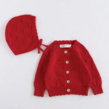  MQTIME  -  New Autumn Infant Baby Girls Knitting Cardigan Long Sleeved Solid Color Newborn Baby Girls Sweater Coat Children Clothes