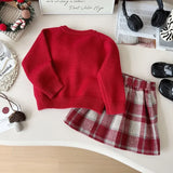 MQTIME  -  Girls Suits Autumn Winter Sweaters Cardigans+Skirt Fashion Baby Girl Clothes Sets Fall Princess Children Casual Clothing 2-7Yrs