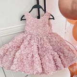 MQTIME  -  Flower Baby Dresses Sleeveless Elegant Children Holiday Party Prom Ball Gown Tutu Girl's Ceremonial Dress 1-8 Years