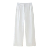 MQTIME  -  Autum Women's European And American Style Flip-up Short Vest Casual Pants Street Style Fashionable Elegant Suit