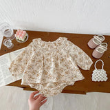 MQTIME  -  New Spring Baby Bodysuit Cute Infant Girls Doll Collar Flowers Jumpsuit Toddler Loose One Piece