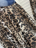 MQTIME  -  Y2k Lace-up Bandage Leopard Patchwork Sheer A-LINE Sleeveless Strapless Vest