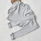  MQTIME  -  New Autumn Korean Style Newborn Baby Girl Clothes Suit Long Sleeved Cotton T-shirt+Pants Infant Baby Girls Pajamas Set