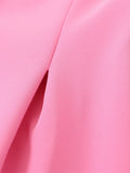MQTIME  -  Halter Waist Cinched Dress One Neck Pink Pleated Fuffy Short Dresses Slim Fit Suspender Dress Women Strap Party Evening Gown
