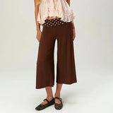 MQTIME  -  Women's Y2k Fold Over Loungewear Capris Wide Leg Cropped Flowy Gaucho Pants Comfy Casual Yoga Coluttes Pajama Bottoms