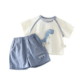 MQTIME  -  Summer New Baby Cute Dinosaur Print Clothes Set Infant Boy Girl Short Sleeve T Shirts + Shorts 2pcs Suit Toddler Outfits
