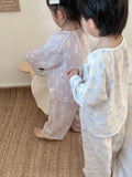MQTIME  -  Spring Sweet Long Sve Children's Clothing Thin Air Conditioning Suit Home Clothes Set for Mother And Daughter Girls