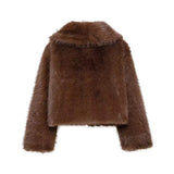 MQTIME  -  Autumn Winter New Women's Fox Fur Black Coat Fur Jacket Babes